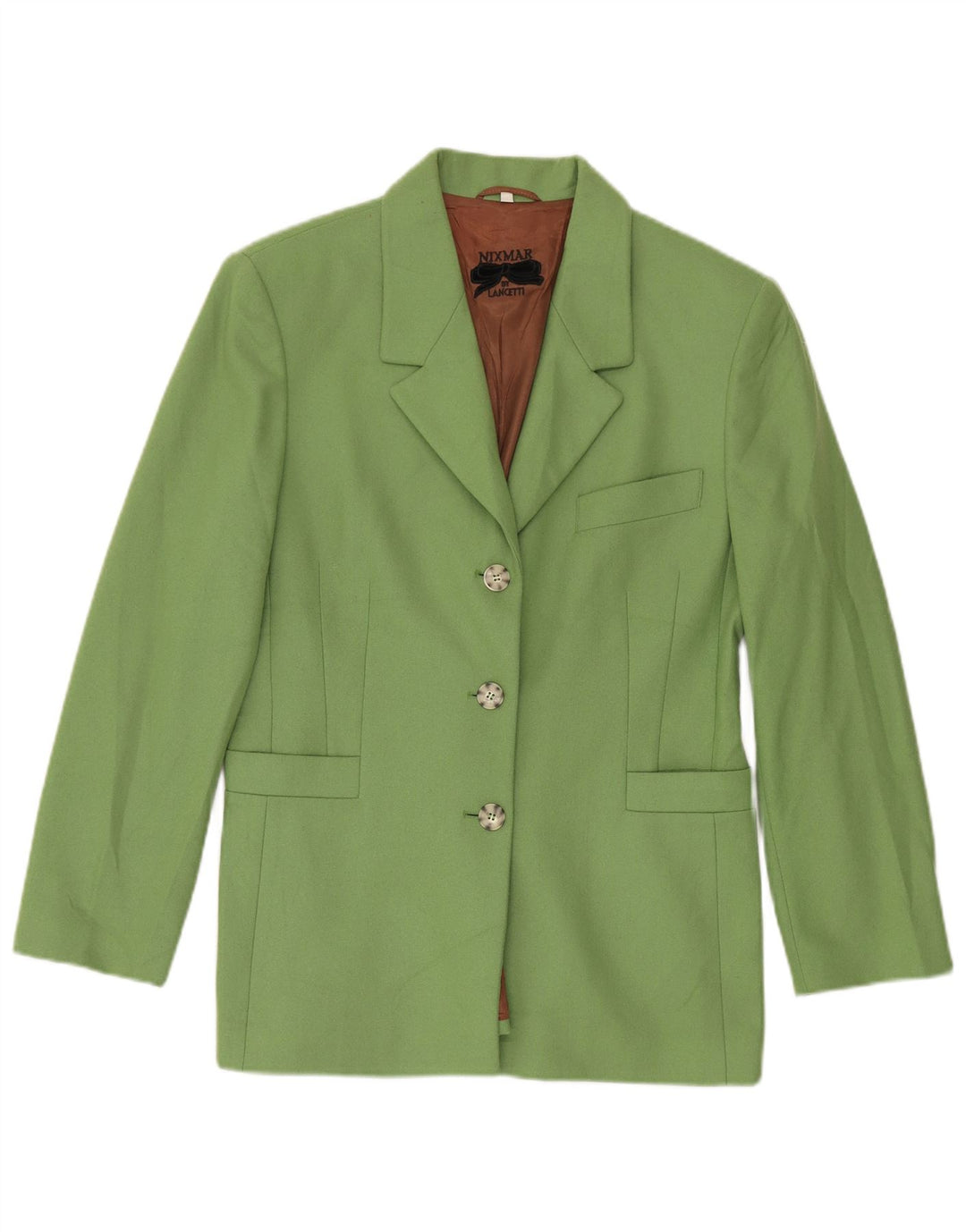 Lancetti Chaqueta Blazer de 3 Botones para Mujer IT 46 Grande Verde