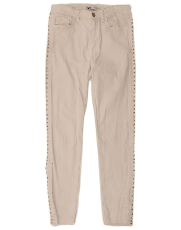 Zara Vaqueros Pitillo Mujer EU 34 2XS W24 L27 Blanco