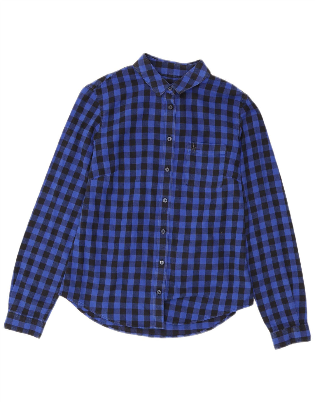 Jack Wills Camisa de franela de manga larga para mujer UK 8 Small Blue Check