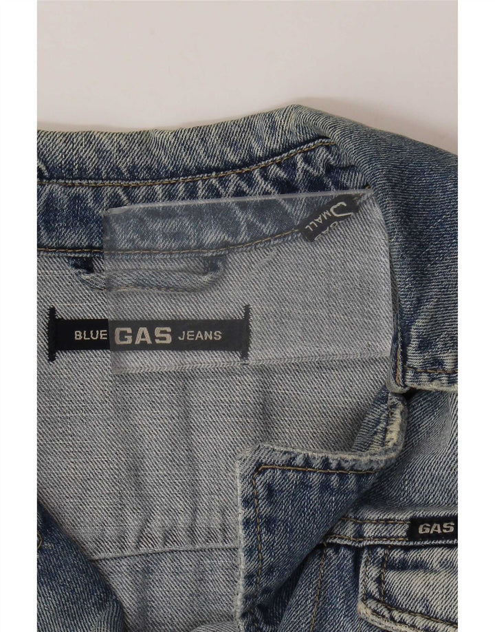 Abrigo vaquero para mujer Gas UK 10 Small Blue Cotton