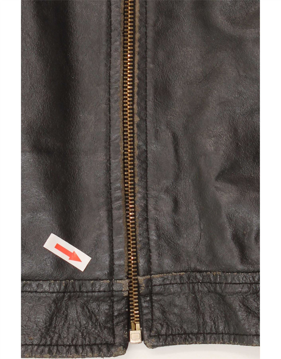 Chaqueta de cuero vintage para mujer IT 50 XL Negro