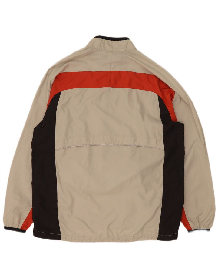 Nike Mujer Jersey Chándal Top US 12/14 Grande Beige Colorblock