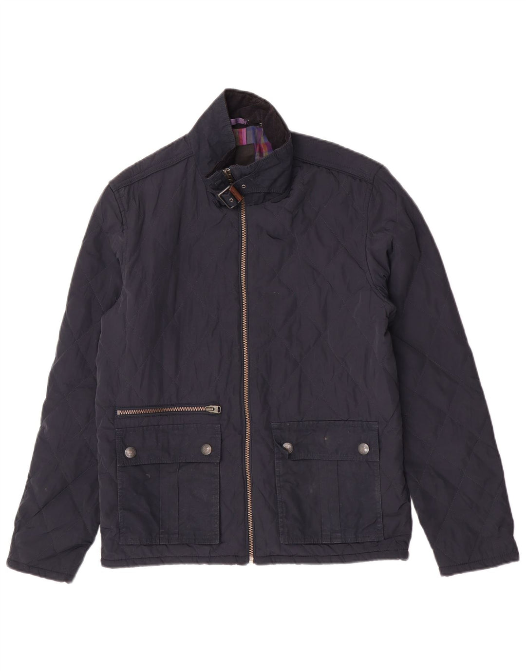 Ted Baker Chaqueta acolchada para hombre Talla 4 Grande Poliéster azul marino