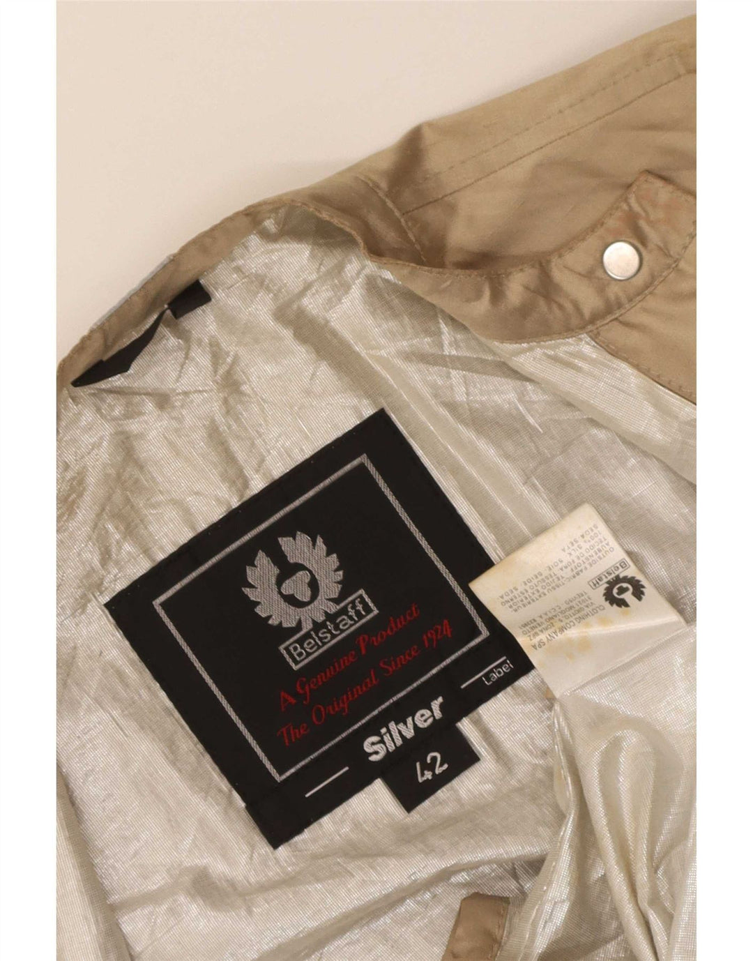 Belstaff Chaqueta utilitaria para mujer IT 42 Seda beige mediana
