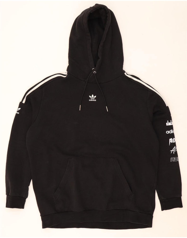 ADIDAS Sudadera con capucha gráfica para hombre XL Algodón negro