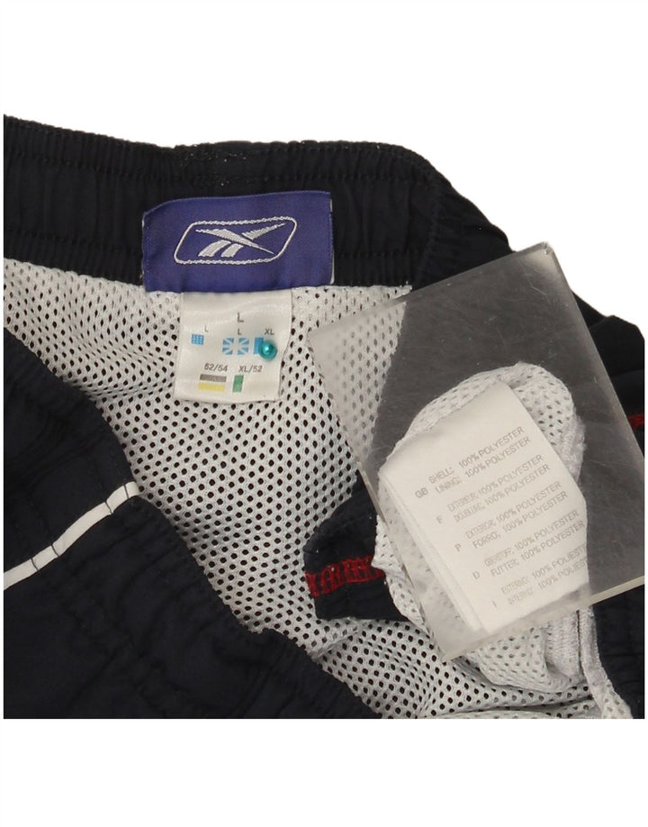 Reebok Mens Graphic Sport Shorts Grande Azul Marino Poliéster
