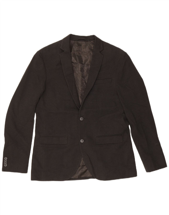 Jack & Jones Chaqueta tipo blazer de 2 botones para hombre EU 50 Grande Poliéster negro