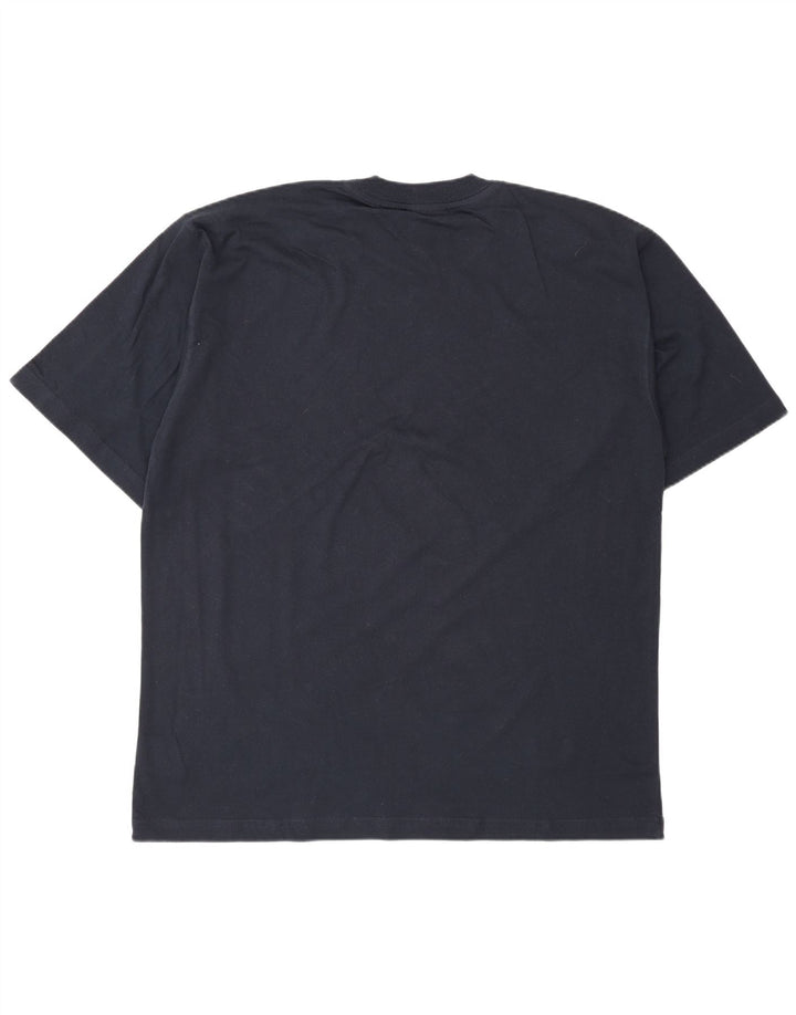 Reebok - Camiseta gráfica para hombre, talla grande, algodón azul marino