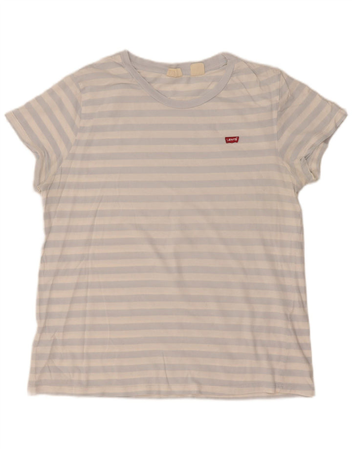 Levi's Camiseta para mujer Top UK 46 Large Blue Stripes