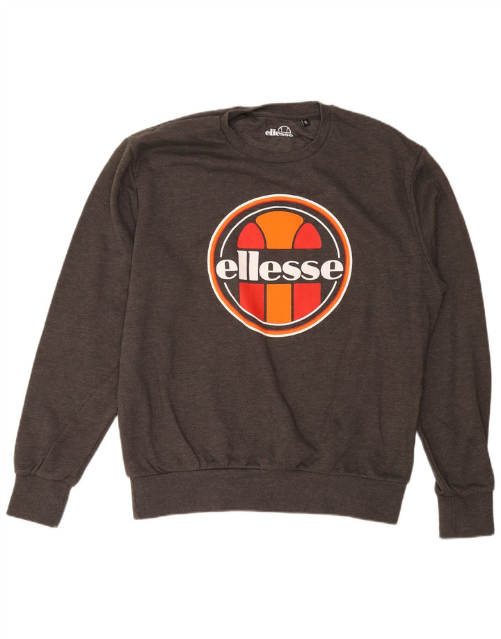 ELLESSE Sudadera gráfica para hombre Jumper XL Gris Algodón
