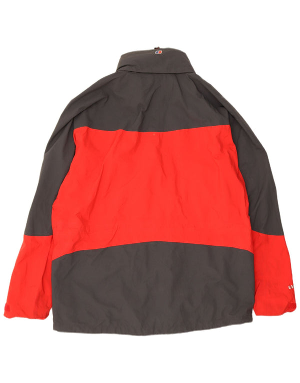 Berghaus Chaqueta impermeable con capucha para hombre UK 44 2XL Rojo Colorblock Poliamida