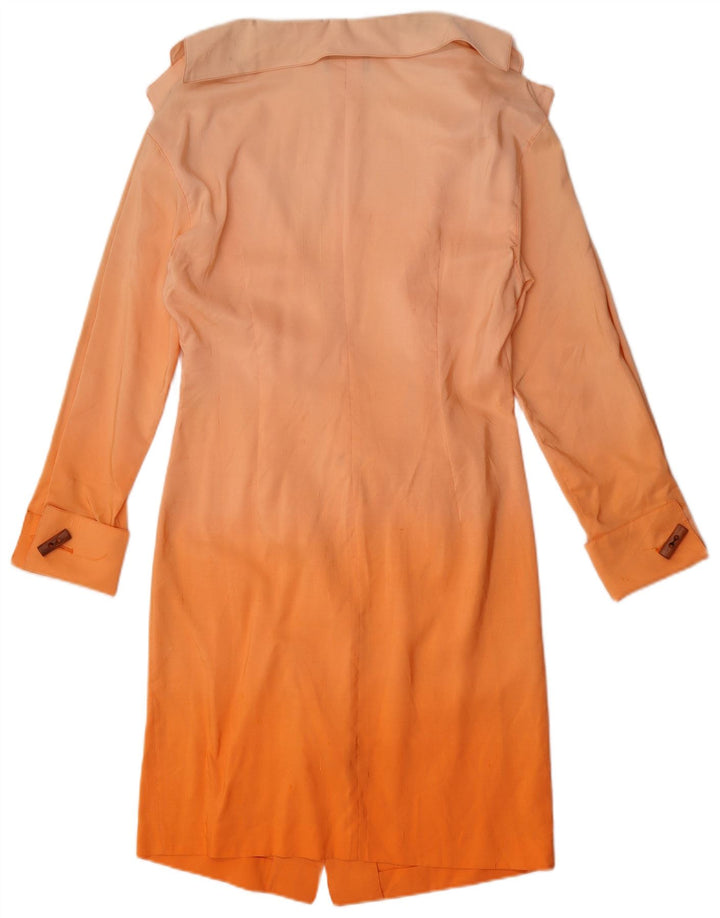Genny Vestido camisero para mujer US 8 Mediano Naranja