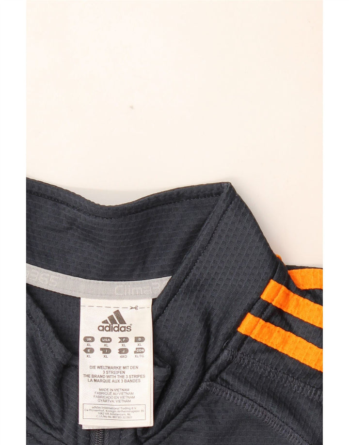 ADIDAS Mens Clima 365 Zip Neck Jersey Chándal Top XL Azul Marino