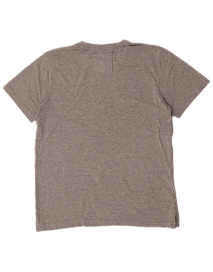 Crew Clothing - Camiseta para hombre, talla pequeña, algodón gris