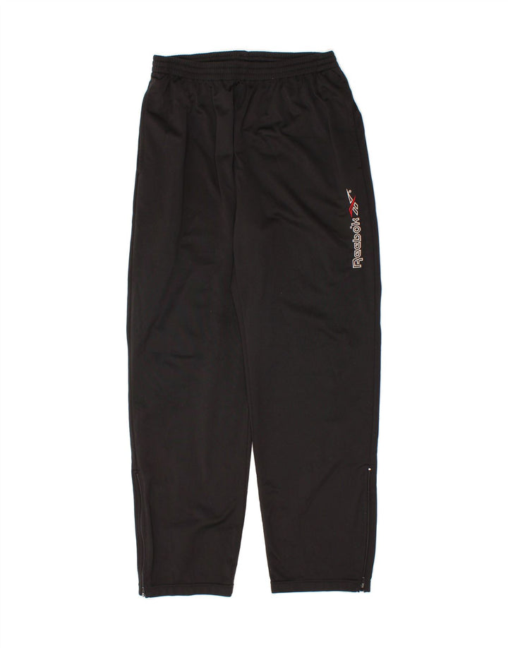 REEBOK Mens Graphic Tracksuit Trousers Large  Black Polyester Vintage Reebok and Second-Hand Reebok from Messina Hembry 