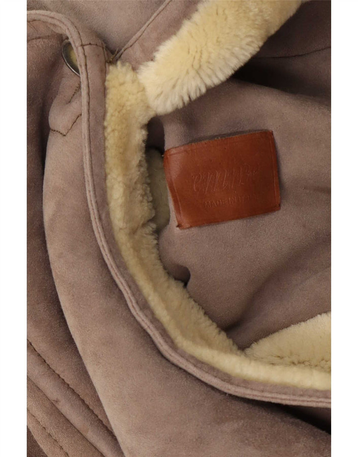 Emme Abrigo de piel de oveja para hombre ES 36 Small Grey Colourblock
