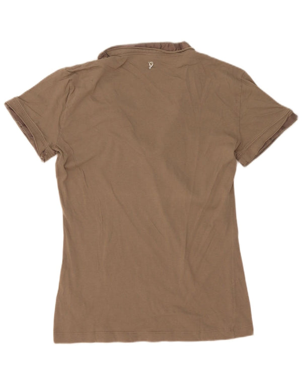 Dondup Camiseta para mujer Top UK 12 Medium Khaki Cotton