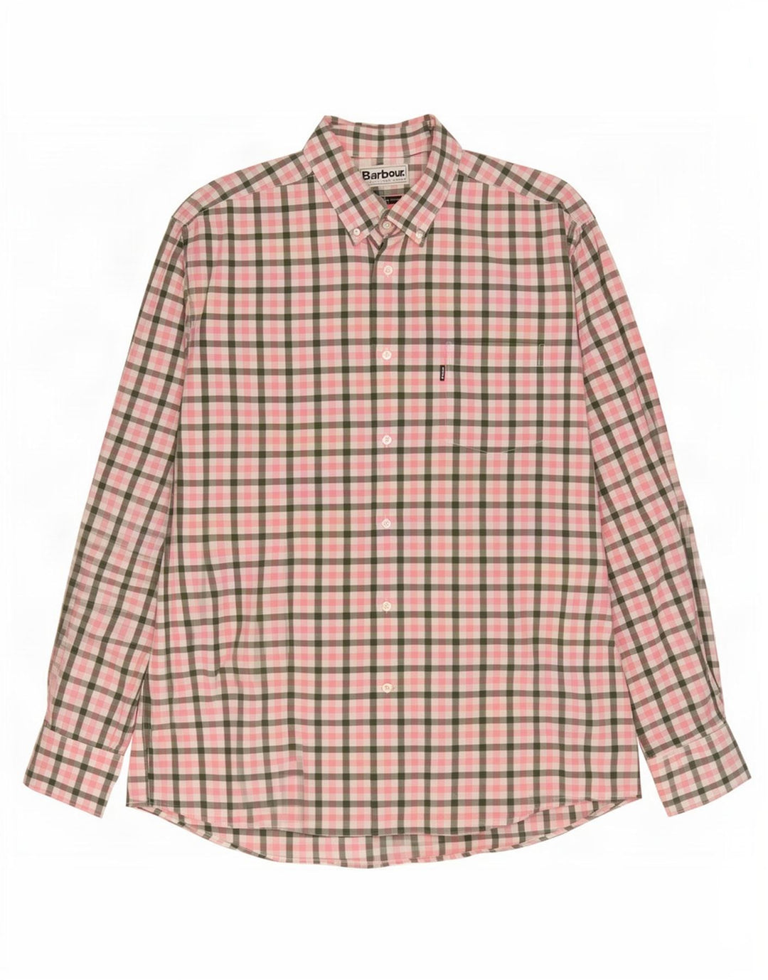 Barbour Camisa Regular Fit Para Hombre Vichy Rosa Grande