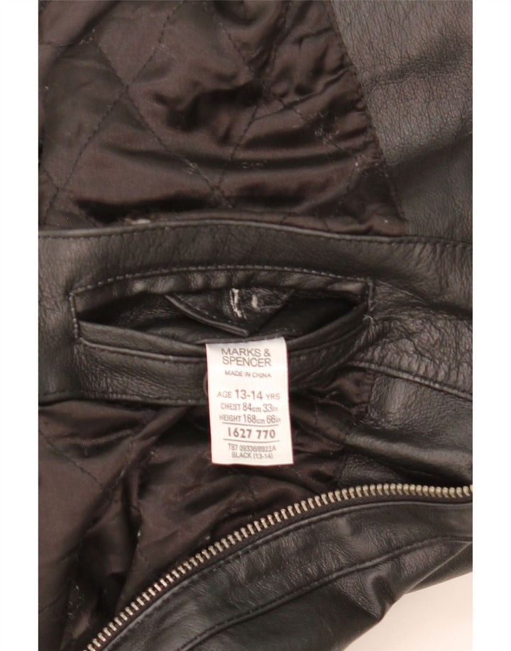Marks & Spencer Chaqueta de cuero para niño 13-14 años Cuero negro