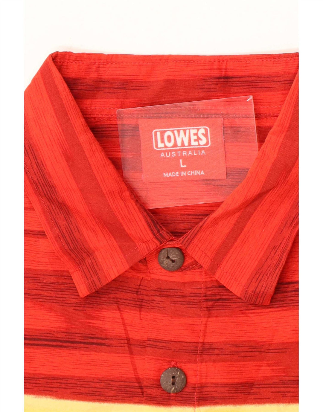 Lowes Camisa de manga corta para hombre Poliéster floral rojo grande hawaiana