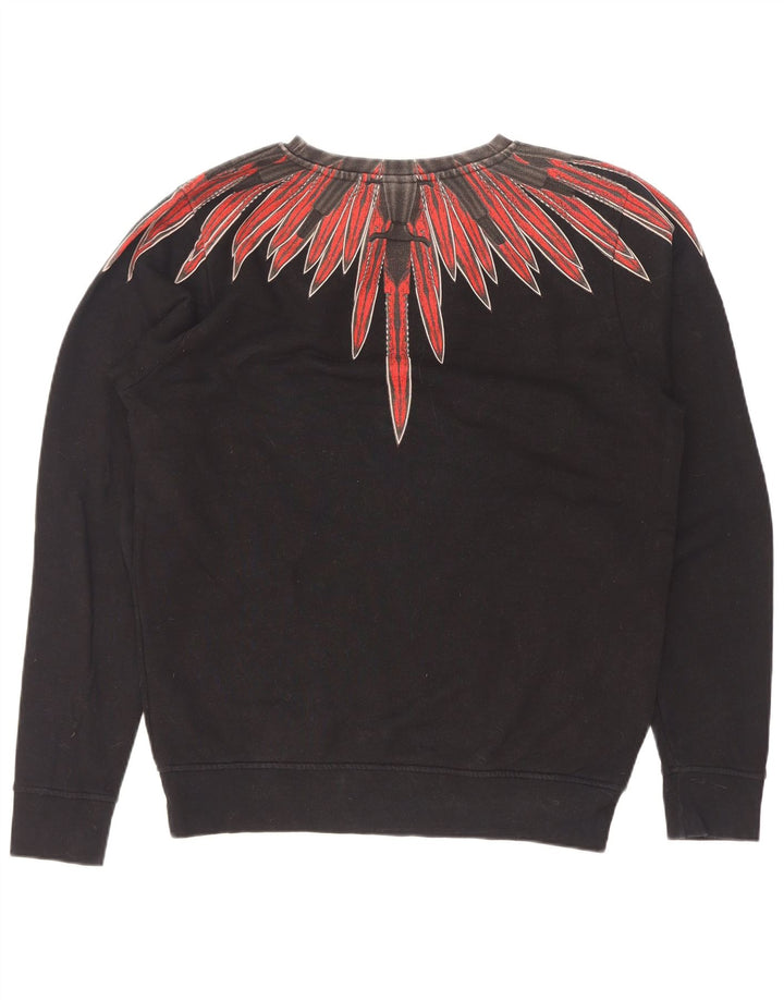 Marcelo Burlon Hombre Sudadera con Estampado Abstracto Jumper XS Negro Algodón
