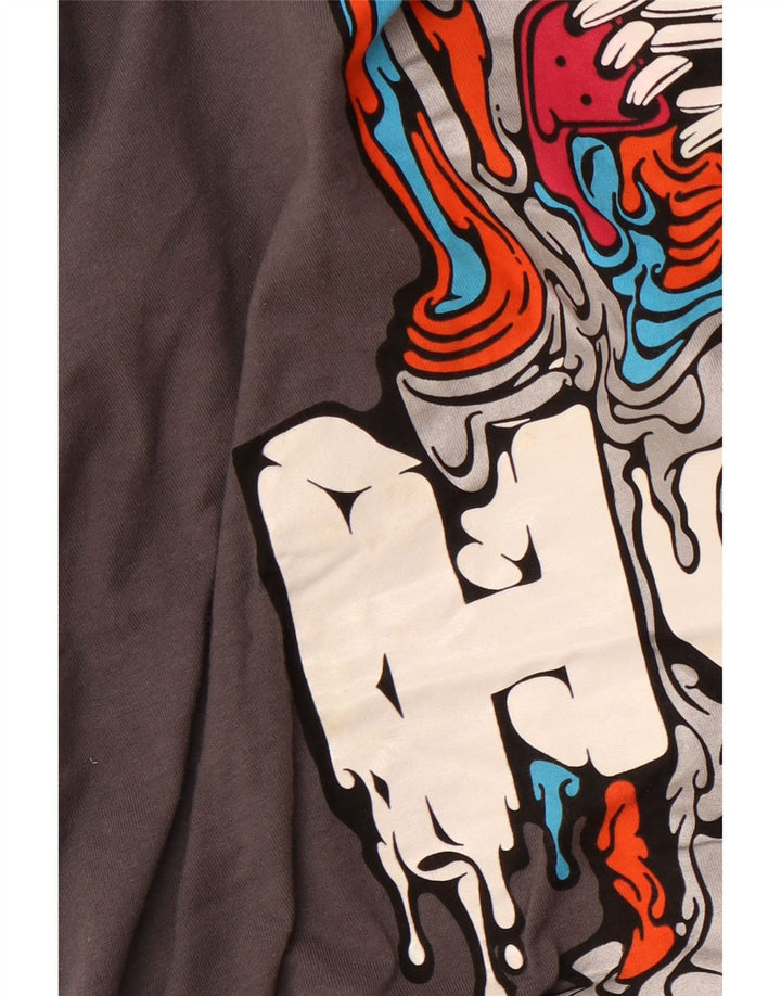 NIKE Camiseta gráfica de ajuste estándar para hombre, talla grande, algodón gris