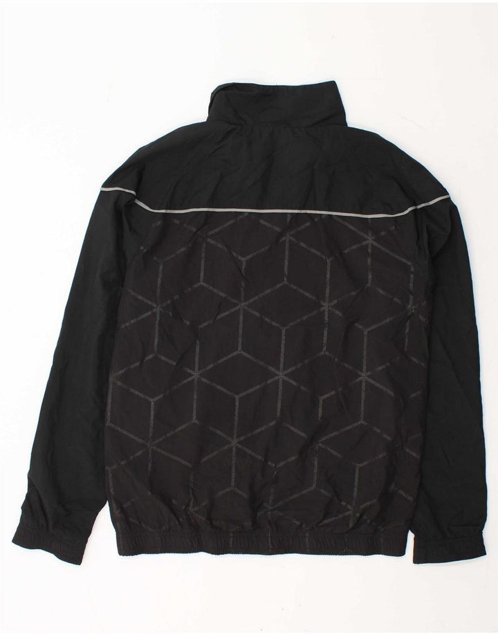 PUMA Mens Tracksuit Top Jacket Small Black Geometric Polyester
