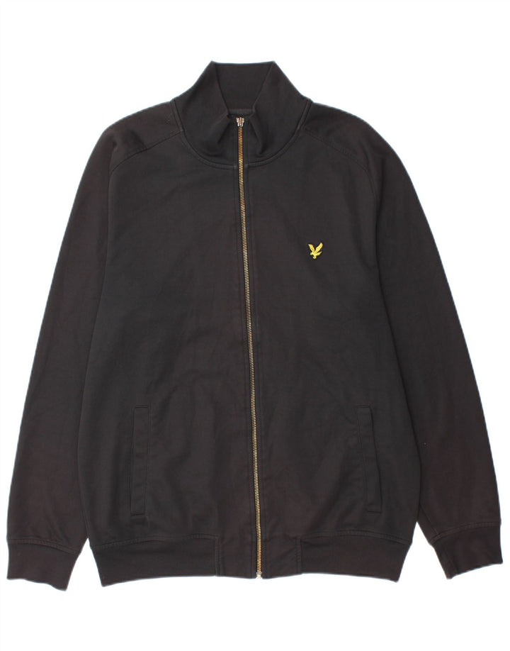 Lyle & Scott Chaqueta superior de chándal para hombre Poliéster negro grande