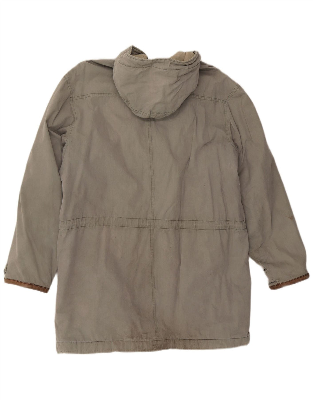 TIMBERLAND Abrigo cortavientos con capucha para hombre UK 38 Algodón gris medio