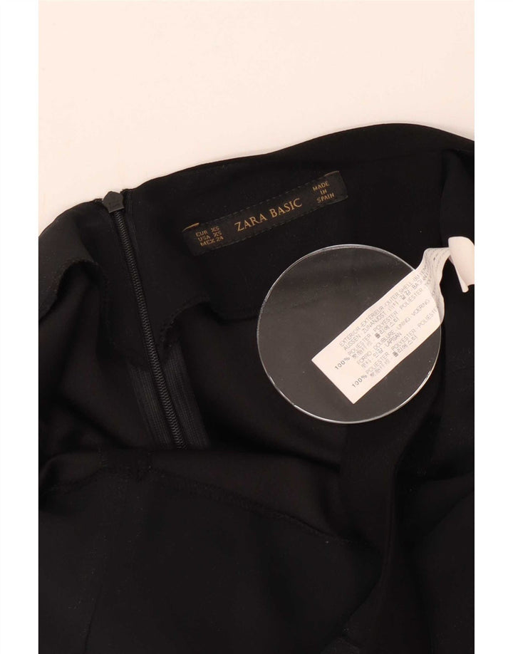 Zara Mujer Vestido Halter UK 6 XS Poliéster Negro