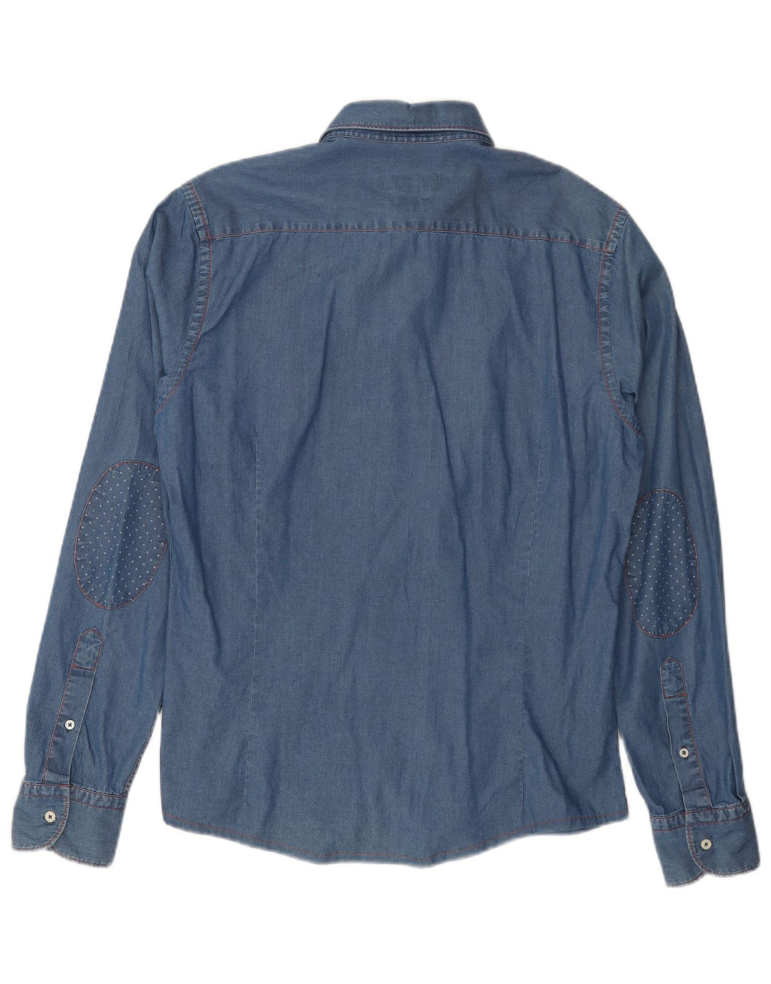 MASSIMO DUTTI Camisa Vaquera Hombre Azul Medio