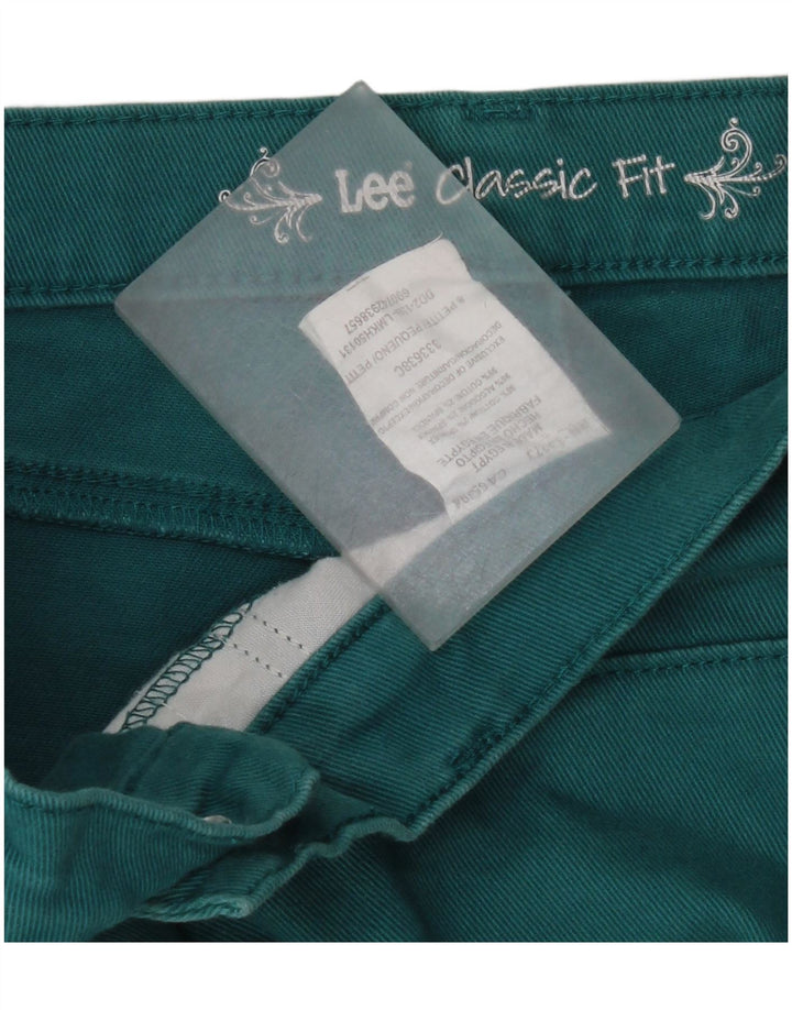 Lee Pantalones cortos de mezclilla de ajuste clásico para mujer US 8 mediano W30 algodón verde