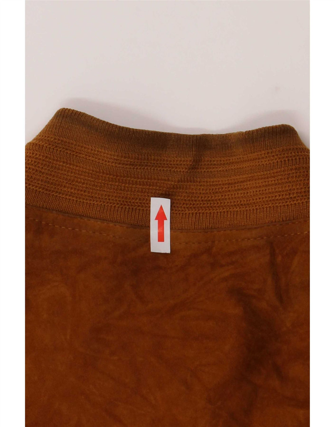 Vintage hombres ante bomber chaqueta IT 48 cuero beige medio