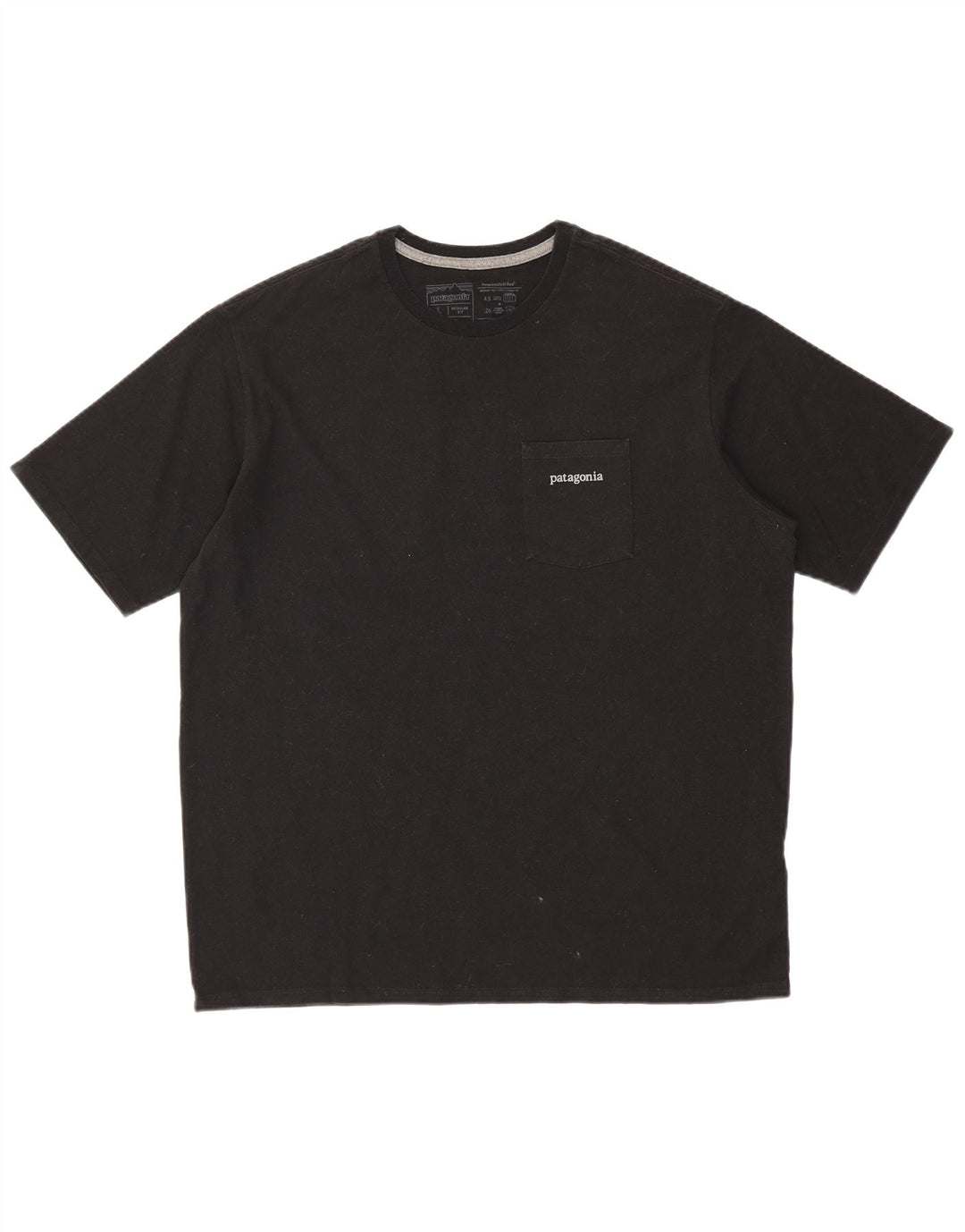 PATAGONIA Camiseta gráfica de ajuste regular para hombre Top grande de algodón negro
