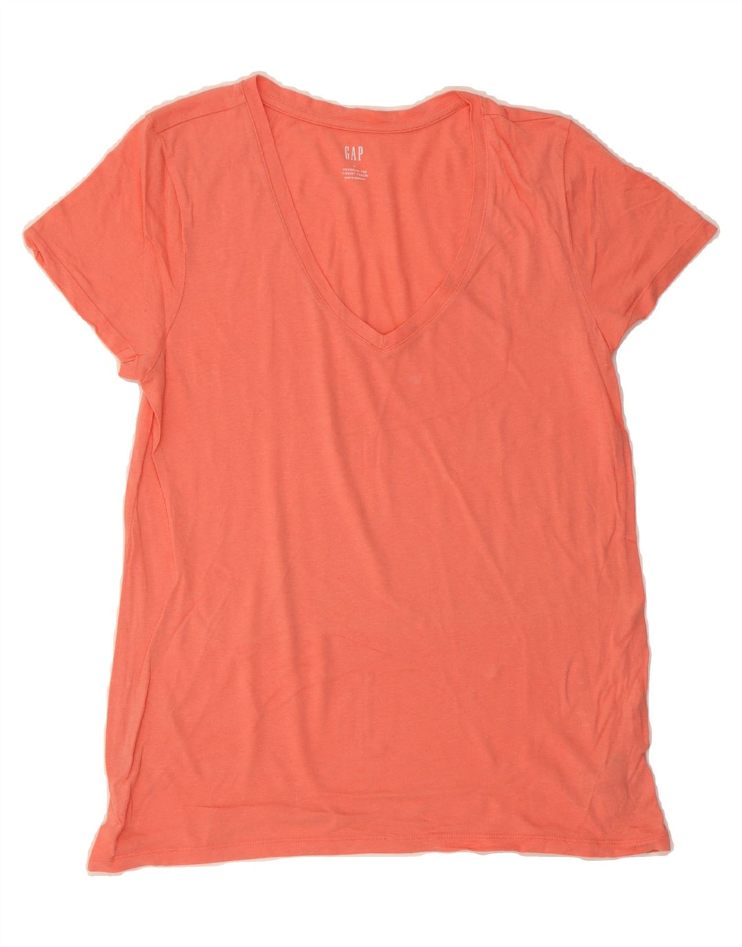 GAP Womens T-Shirt Top UK 14 Large Orange Cotton Vintage Gap and Second-Hand Gap from Messina Hembry 