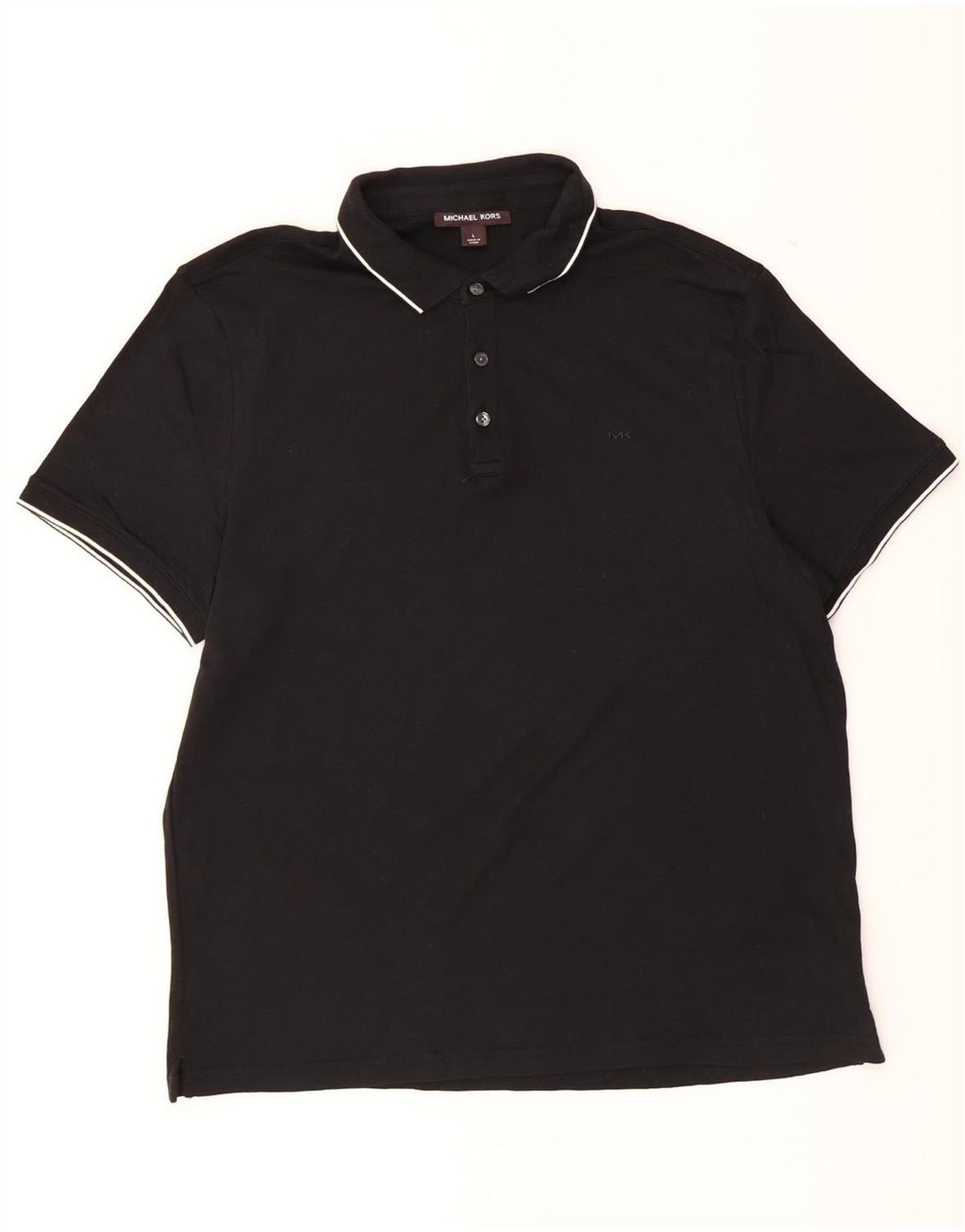 MICHAEL KORS Mens Polo Shirt Large Black Cotton Vintage Michael Kors and Second-Hand Michael Kors from Messina Hembry 