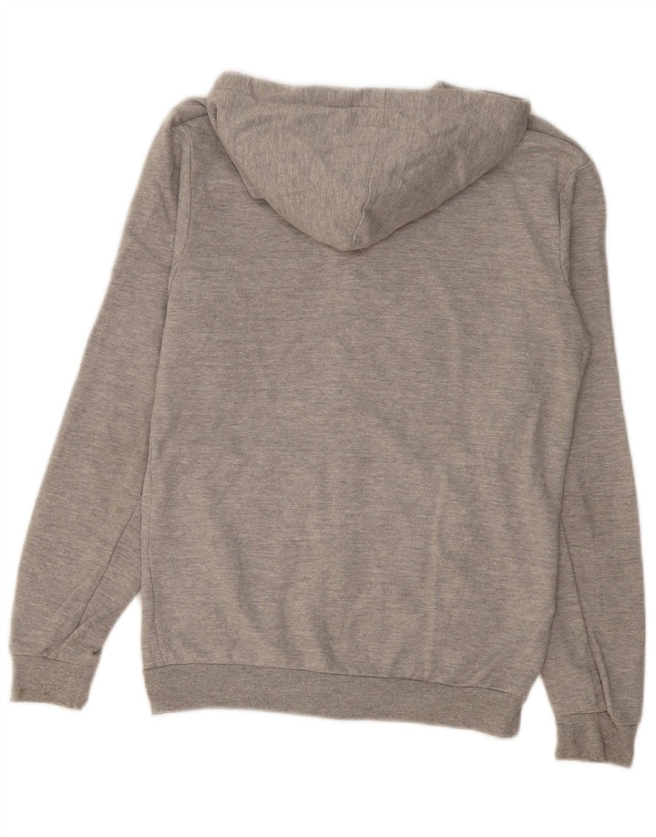 Zara Mens Zip Sudadera Con Capucha Suéter Pequeño Gris