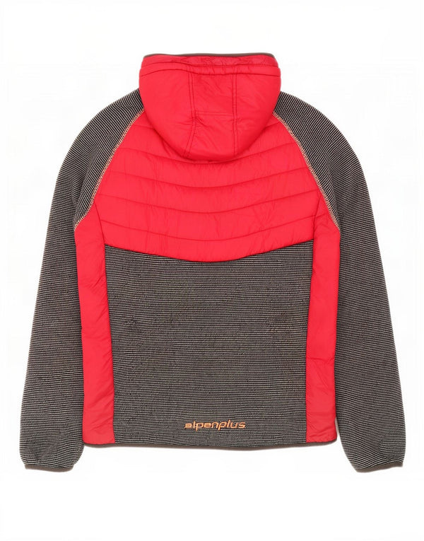 Alpenplus Chaqueta polar Sherpa con capucha para mujer UK 40 XL Rojo Colorblock