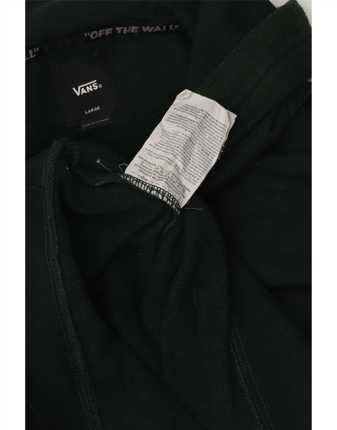 Vans Hombre Sudadera Con Capucha Jumper Large Verde Algodón