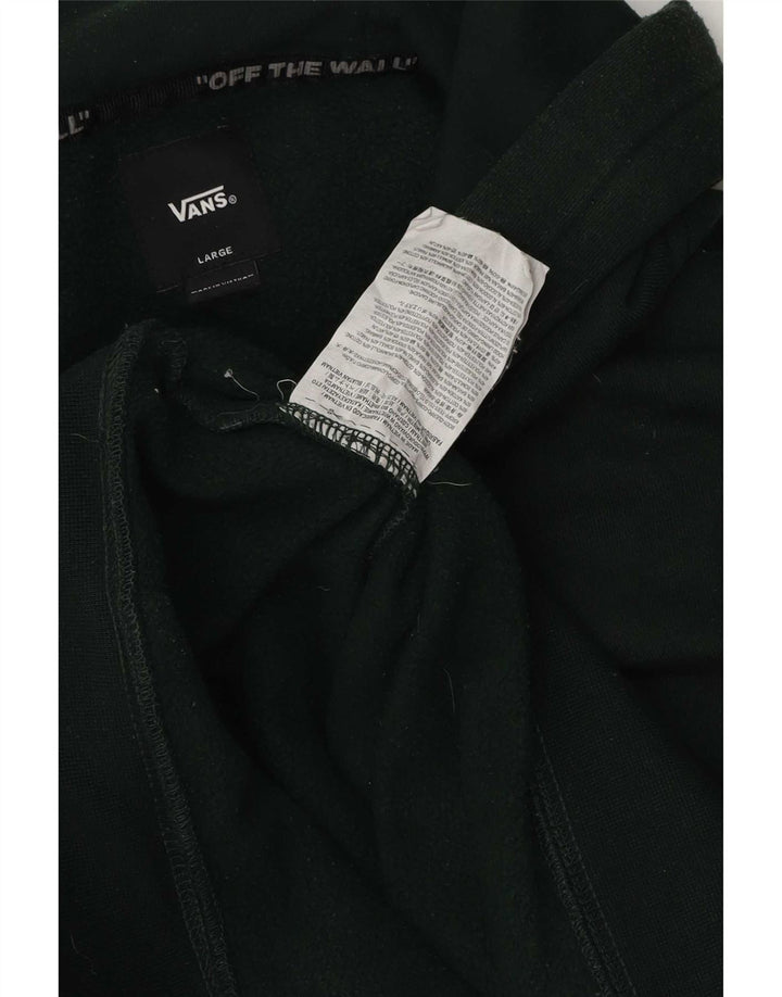 Vans Hombre Sudadera Con Capucha Jumper Large Verde Algodón
