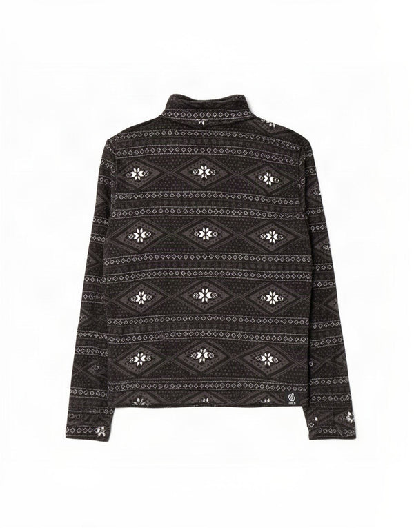 Dare 2b Jersey de forro polar con cuello y cremallera para mujer UK 12 Medium Black Fair Isle