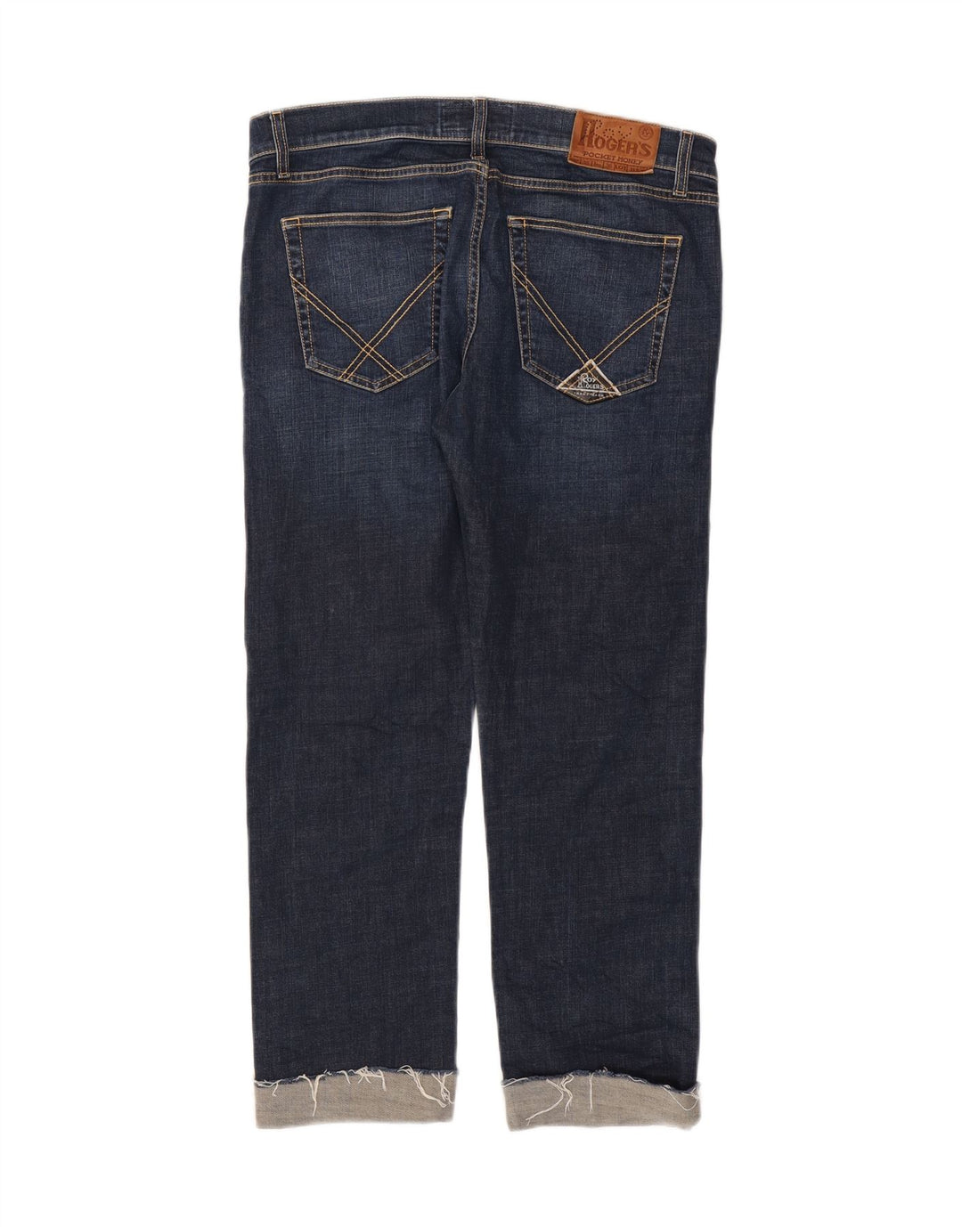 Roy Rogers Vaqueros rectos para mujer W35 L28 Algodón azul marino