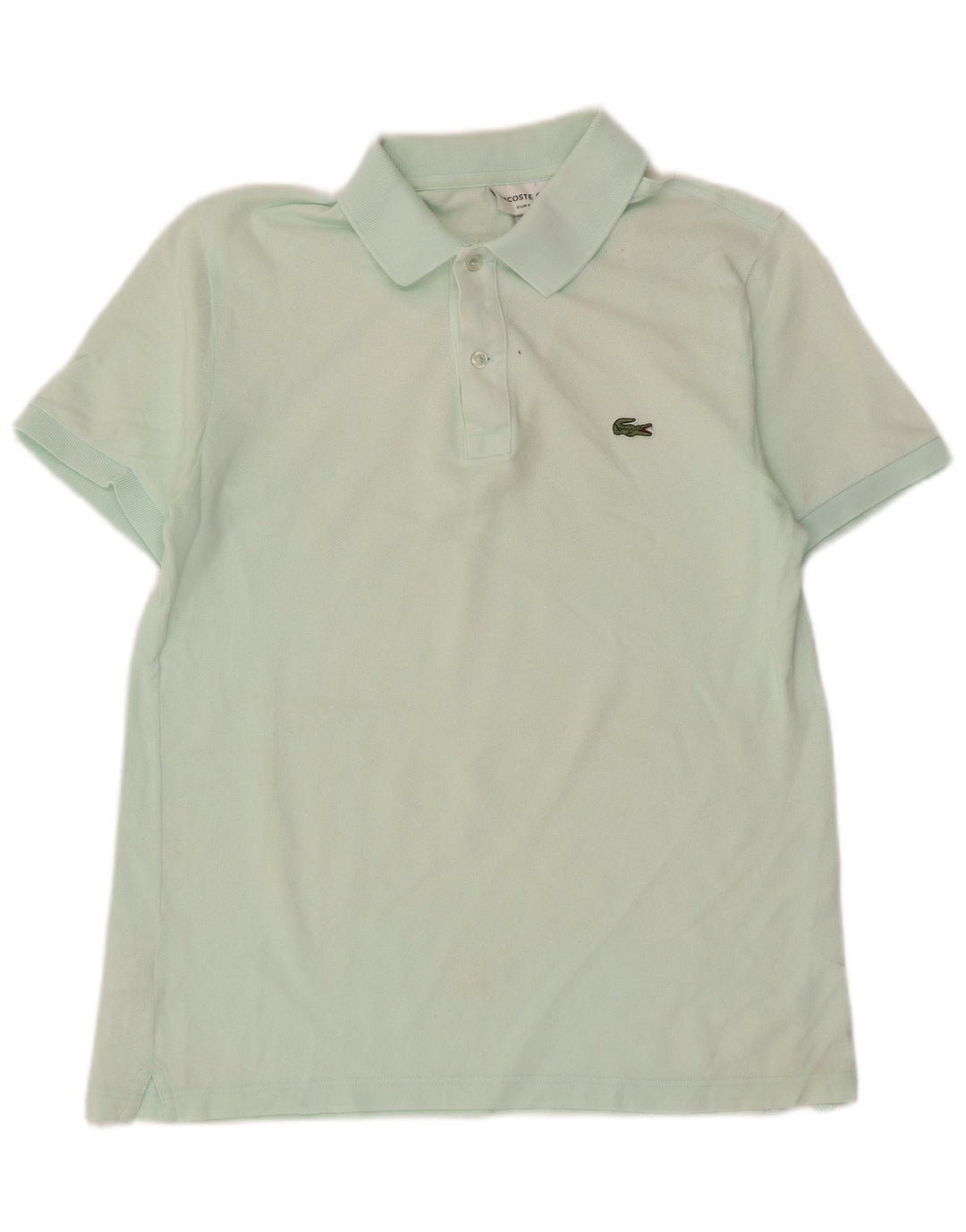 LACOSTE Polo ajustado para hombre talla 4 algodón verde medio