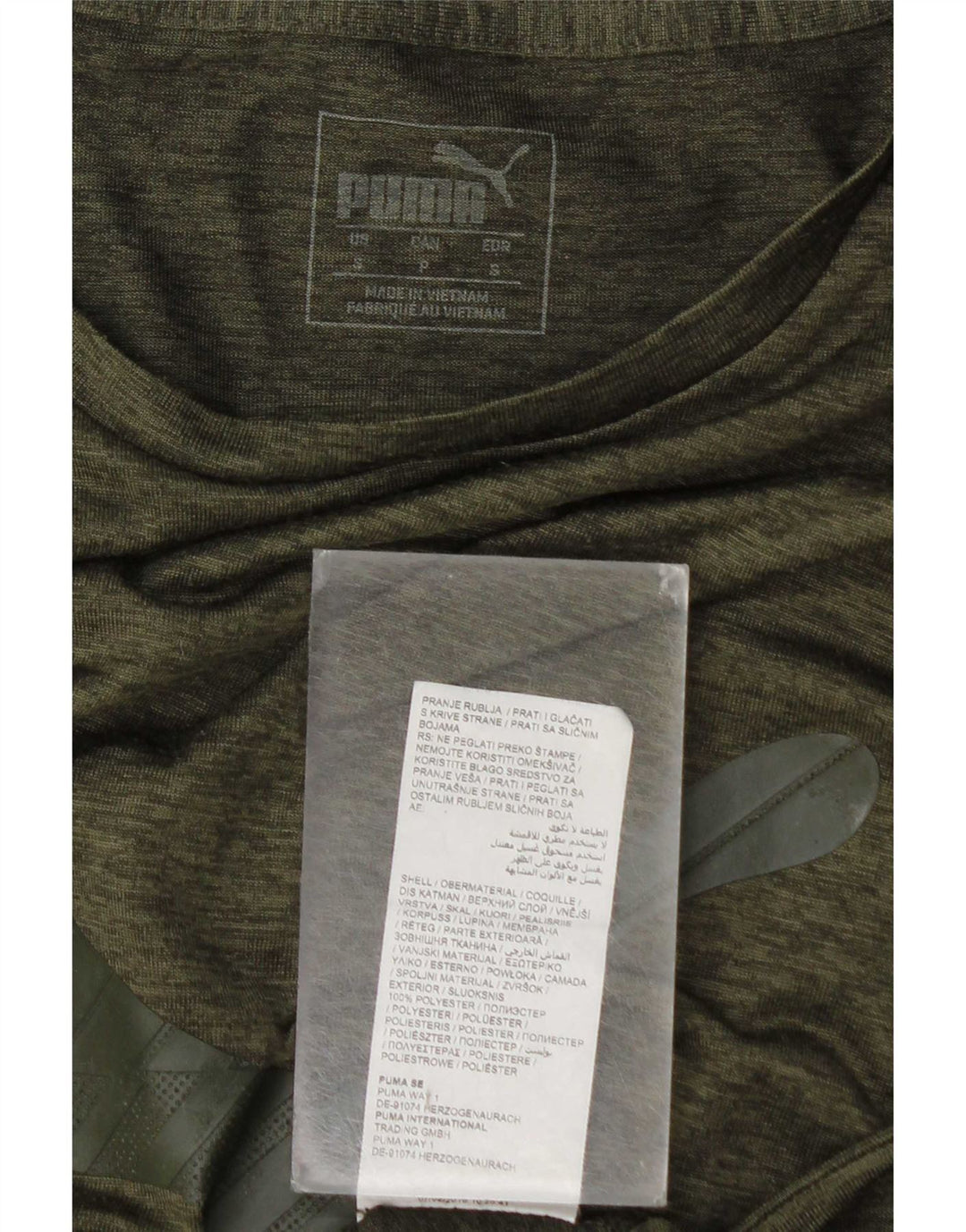 Puma Camiseta gráfica para hombre Top Small Caqui Poliéster