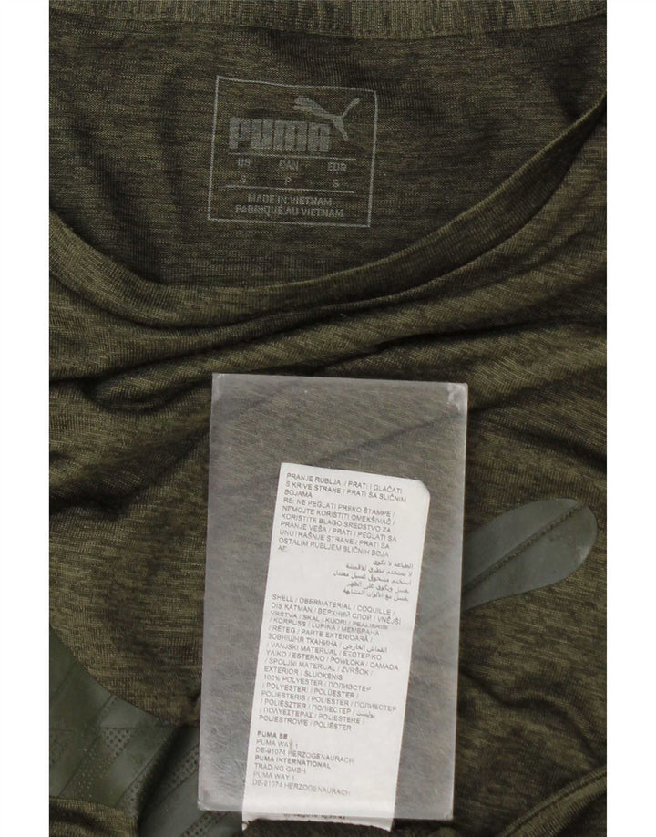 Puma Camiseta gráfica para hombre Top Small Caqui Poliéster