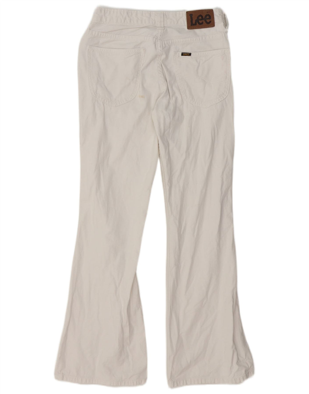 Lee Jeans acampanados para mujer US 12 Large W31 L29 Algodón blanco