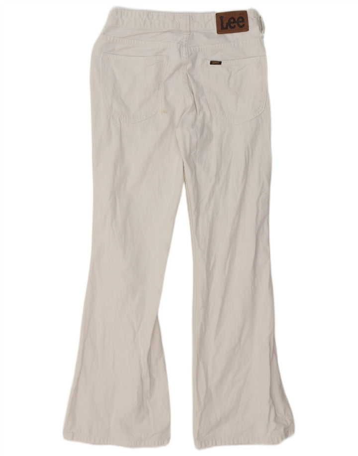 Lee Jeans acampanados para mujer US 12 Large W31 L29 Algodón blanco