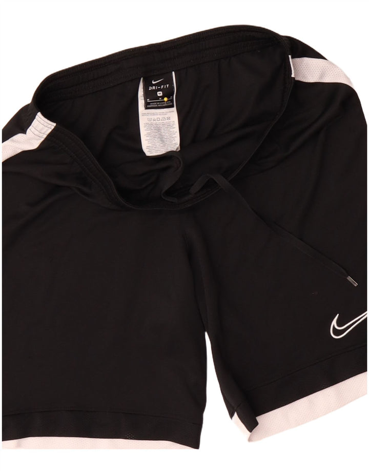 Nike Pantalones cortos deportivos Dri Fit para mujer UK 44 Mediano Negro Colorblock Poliéster