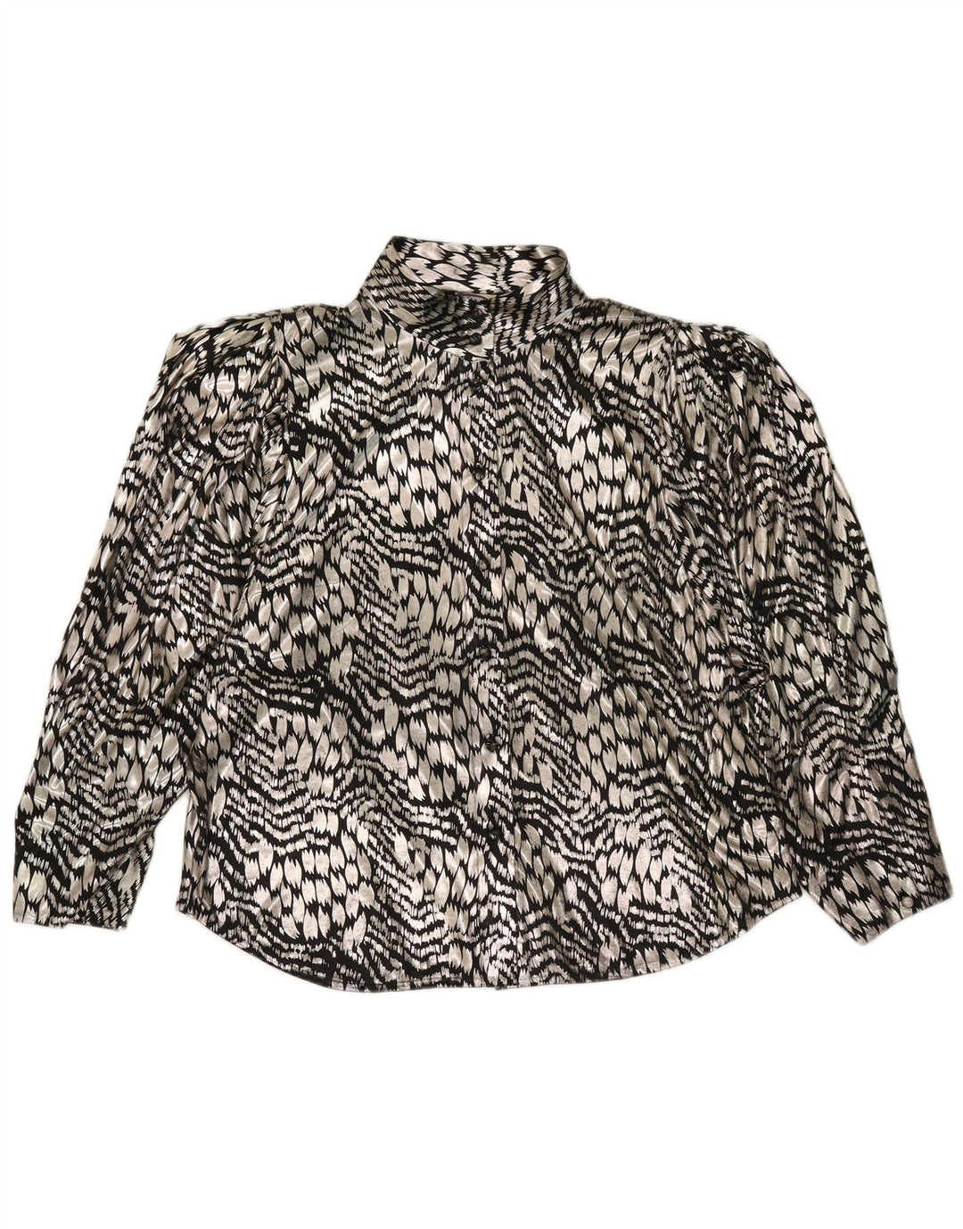 Blusa Camisa Mujer Yessica EU 44 XL Plata Estampado Animal Poliéster