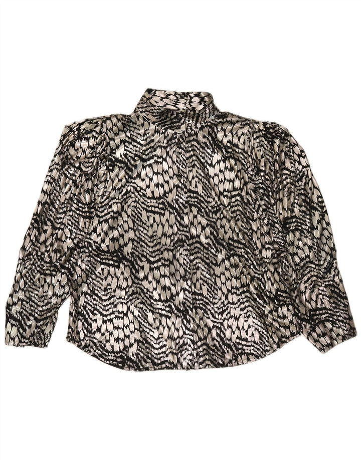 Blusa Camisa Mujer Yessica EU 44 XL Plata Estampado Animal Poliéster